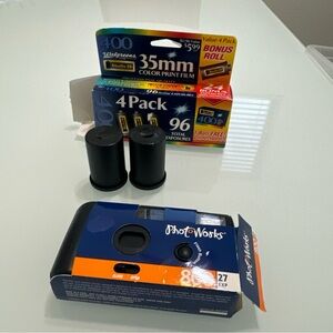 Photo Works Vintage  POINT & SHOOT FILM PHOTO CAMERA 35mm New Rare Film T8